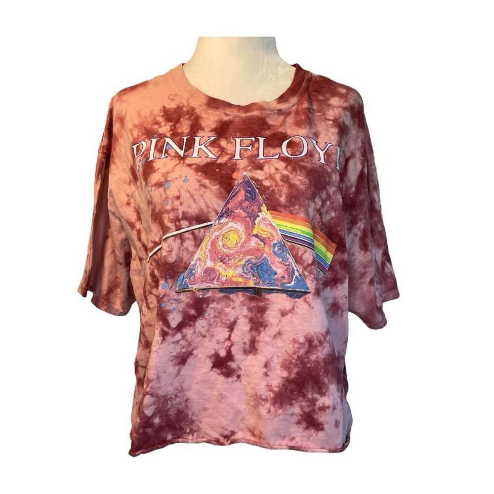 Pink Floyd Tie-Dye Short Sleeve Tee - Red and Multicolor